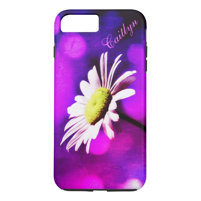 Pink N Amethyst Daisy iPhone 7+ coque *Personnalis (Dos)