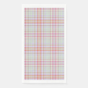 Pink 'n Green Geometric Plaid Napkin