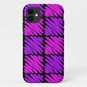 Pink-n-Purple Squiggles iPhone 11 Case