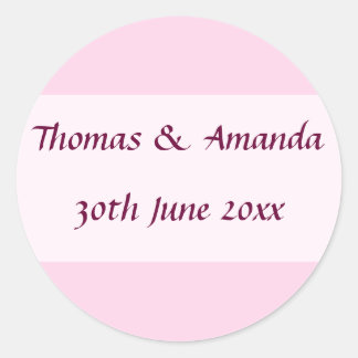 Pink Name & Date Envelope Seal