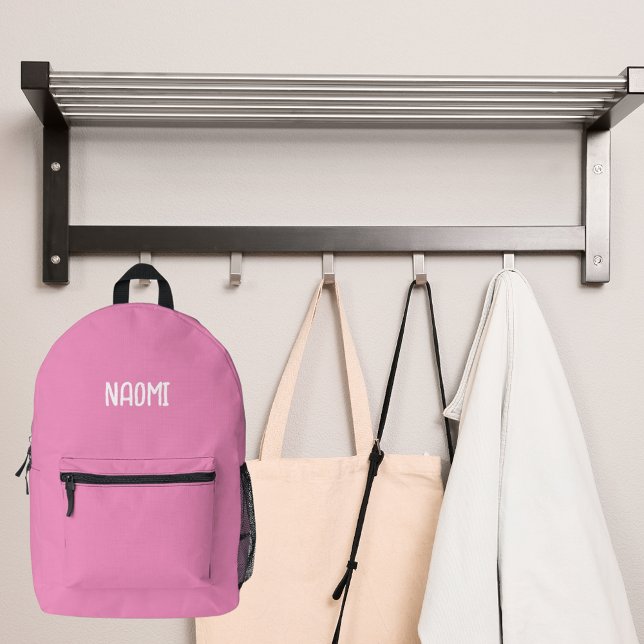 Pink name girl printed backpack (Creator Uploaded)