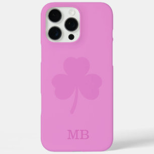 pink name initials monogram iphone 16 pro max case