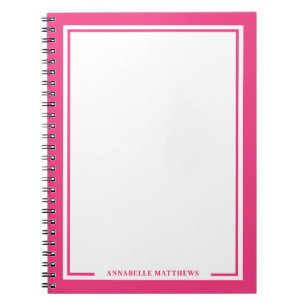Pink Name Monogram Notebook