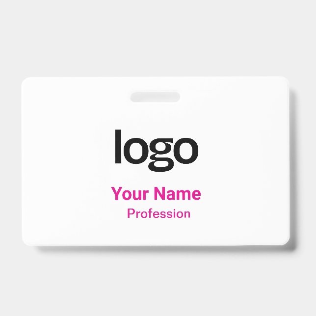 Pink Name Tags Badges (Front)