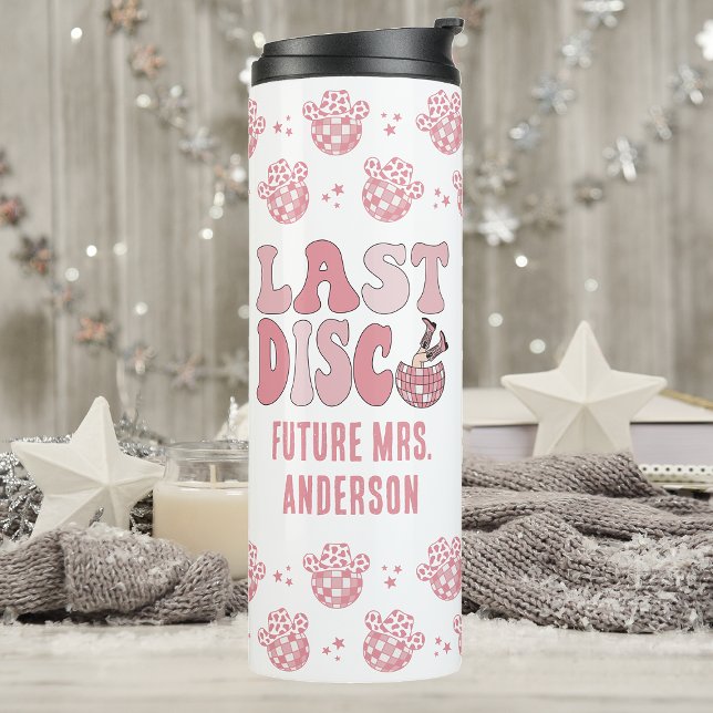 Pink Nashville Last Disco Bachelorette Customized Thermal Tumbler (Creator Uploaded)