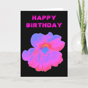 Pink Nasturtium Customizable Greeting Card