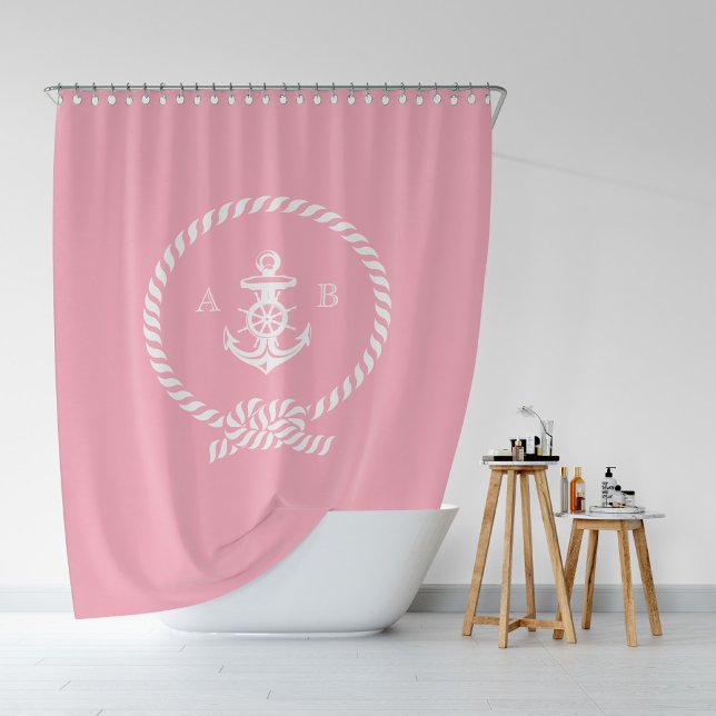 Pink Nautical Rope and Anchor Monogram (Creator Uploaded)