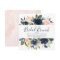 Pink & Navy Blue Watercolor Flowers Bridal Shower