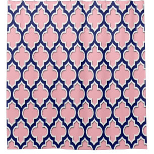 Pink Navy Blue White XL Moroccan #4DS