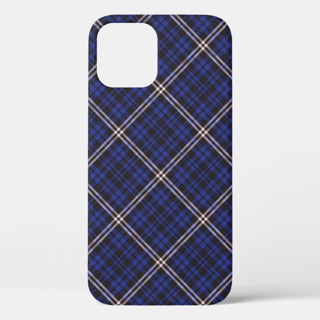 Pink Navy Diagonal Plaid Tartan textured Seamless  Case-Mate iPhone Case (Back)