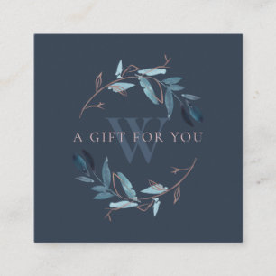 PINK NAVY FOLIAGE INITIAL WREATH CADEAU CERTIFICAT