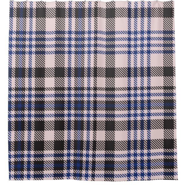 Pink Navy Glen Plaid textured seamless patternabst (Front)