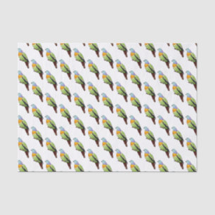 Pink-necked green pigeon bird cartoon illustration tissue paper