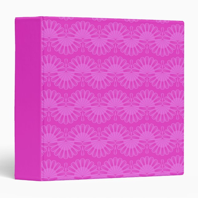 pink neon bright geometric pattern binder (Front/Spine)