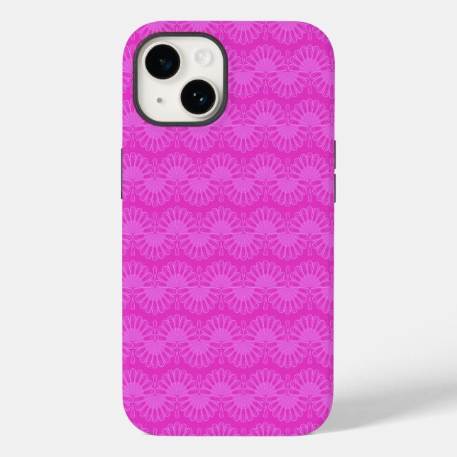 pink neon bright geometric pattern Case-Mate iPhone case (Back)