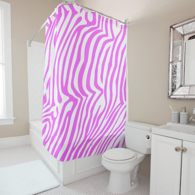 Pink neon colour zebra pattern (In Situ)