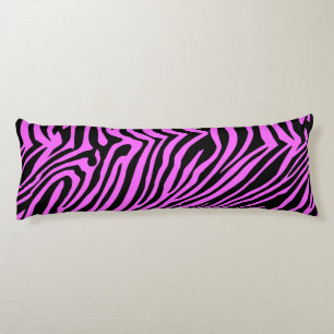 Pink neon colour zebra pattern body pillow