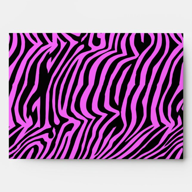 Pink neon colour zebra pattern envelopes (Front)