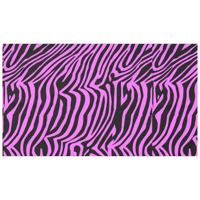 Pink neon colour zebra pattern tablecloth (Front (Horizontal))