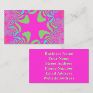 Pink Neon Cross Business Card