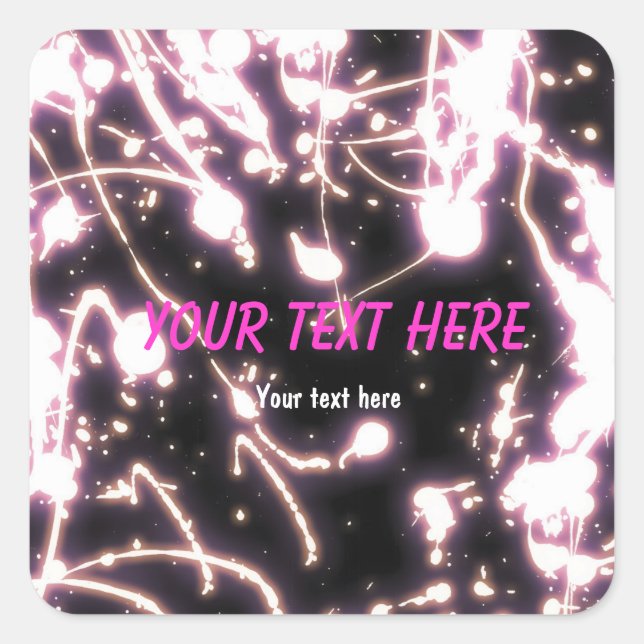 Pink neon glow stick étiquette autocollant (Devant)