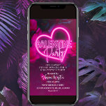 Pink Neon Heart Galentine Party Invitation<br><div class="desc">Pink Neon Heart Galentine Party Invitation. This invitation features a vibrant pink neon heart design that adds a modern and fun touch to your Galentine's Day celebration. With its stylish typography and customizable options, you can personalize the invitation to suit your event perfectly. Get ready to gather your best friends...</div>