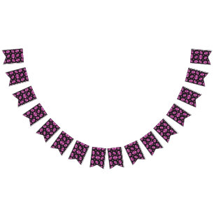 Pink Neon Kiss Bunting Flags