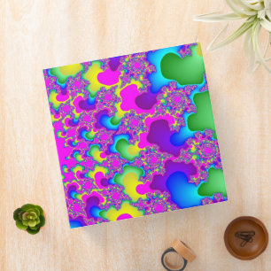 Pink Neon Rainbow Eye Binder
