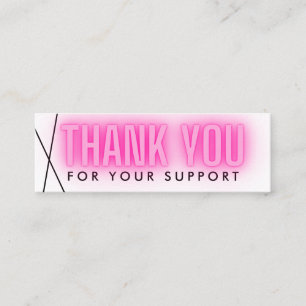 Pink Neon Thank You Geometric Media Insert