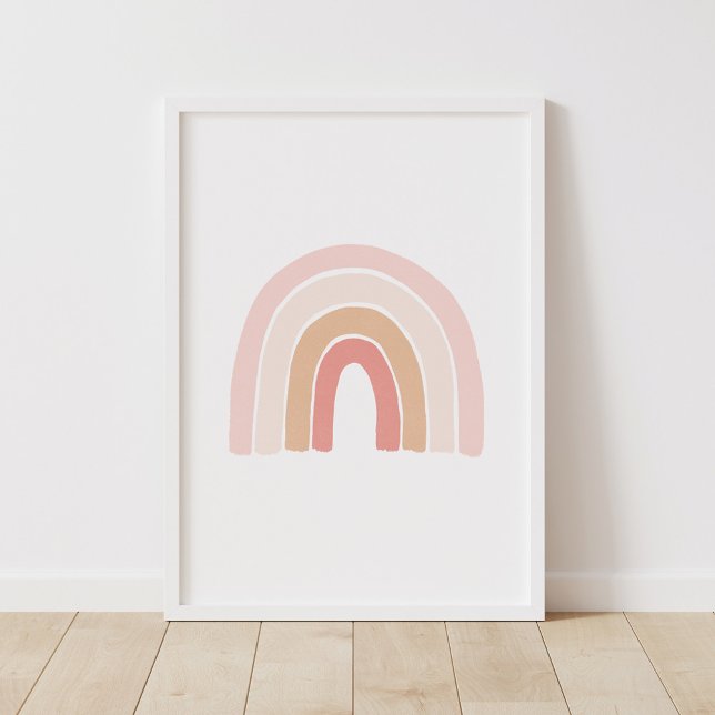 Pink Neutral Rainbow Nursery Decor Poster (Creator Uploaded)