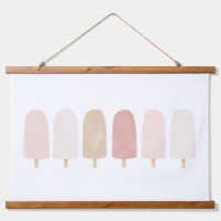 Pink Neutral Watercolor Popsicle Girls Room