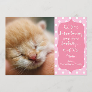 Pink New Furbaby Announcement