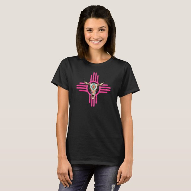 Pink New Mexico  T-Shirt (Front Full)