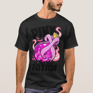 Pink New Potion Halloween Breast Cancer Awareness T-Shirt