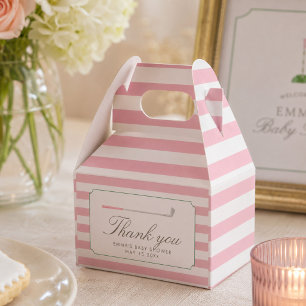 Pink New to the Club Preppy Classic Baby Shower Fa Favor Box