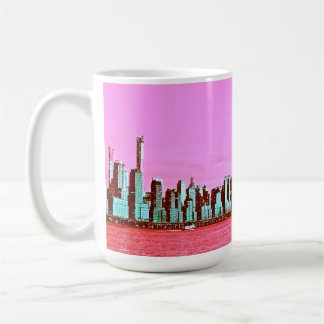 Pink New York City Mug by Tamara Diaz Art