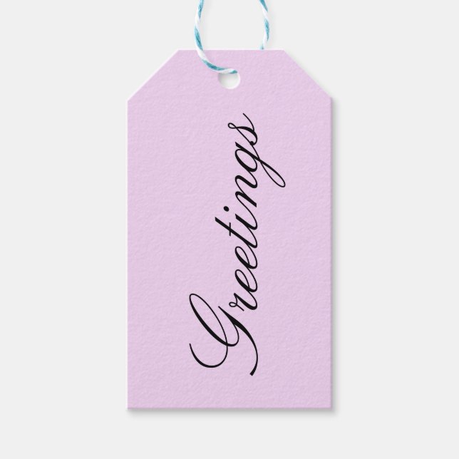Pink no.1, Solid Pastel Pink, Gift Tag (Front)