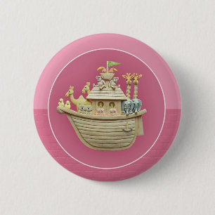 Pink Noah's Ark 2 Inch Round Button