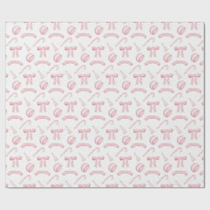 Pink Noel candy Xmas no background customize Wrapping Paper