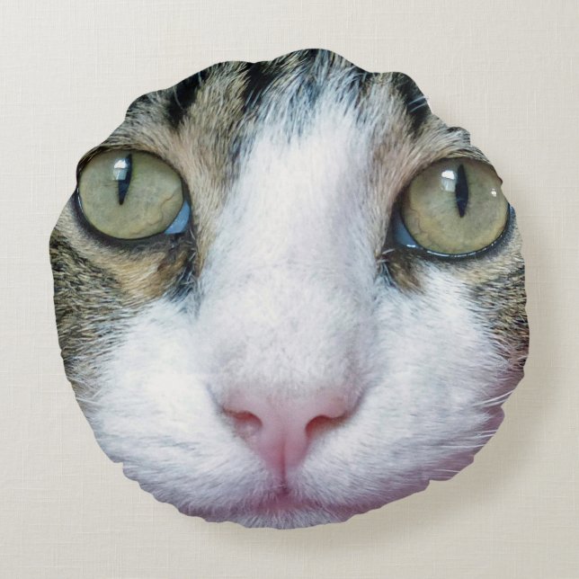 Pink Nose Cat Pillow (Back)