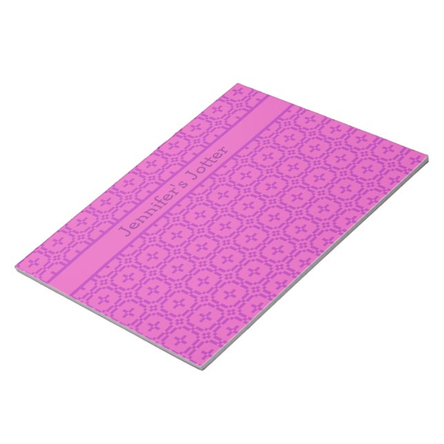 Pink Notepad, Jotter: Personalize: Welsh Tapestry Notepad (Angled)