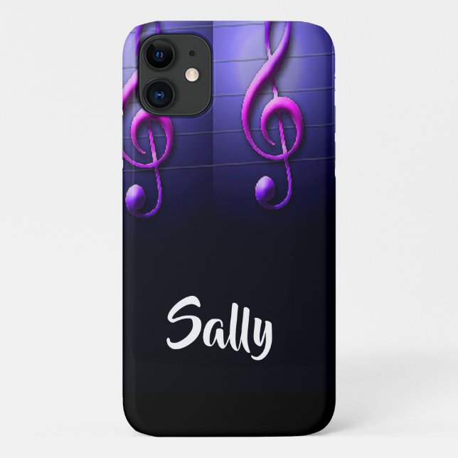 Pink notes on strings Case-Mate iPhone case (Back)