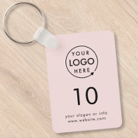 Pink Number | Logo Business Property Room Keychain