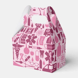 Pink Nurse Appreciation Medical School Graduation Favor Box