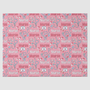 Pink Nurse Life Seamless Pattern (1) Tissue Paper