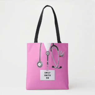 Pink Nurse Purse Tote Bag