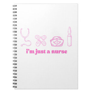 Pink Nurse Quote Minimal Medical Notebook