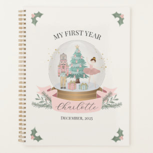Pink Nutcracker Baby Shower First Year Milestone Planner