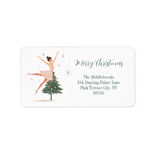 Pink Nutcracker Ballerina Label