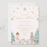 Pink Nutcracker Ballet Baby Shower Invitations